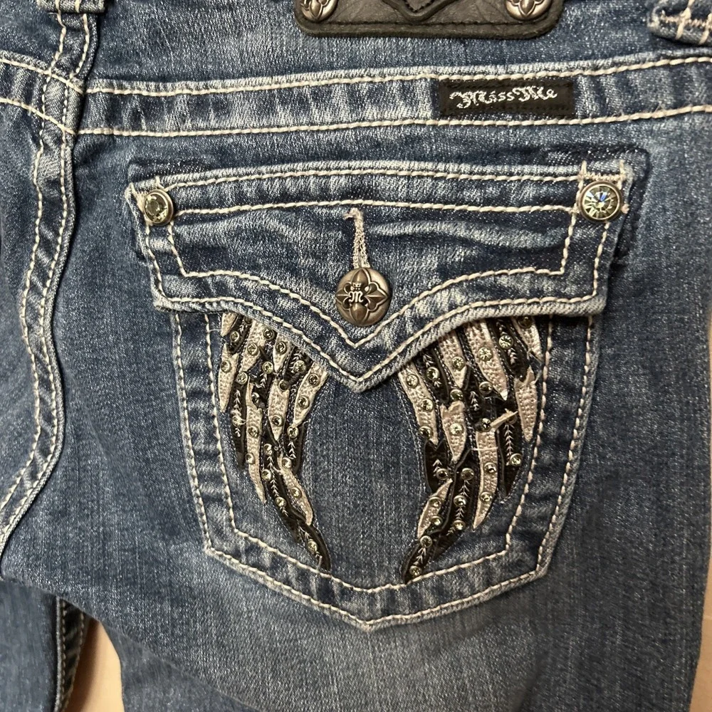 Miss Me Blue Boot Cut Jeans - Picture 2 of 5